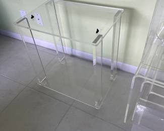 Lucite Tables & Wine Rack