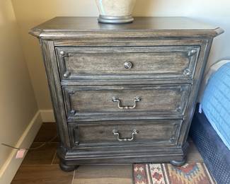 Hooker Furniture Vintage West Three-Drawer Nightstands pair