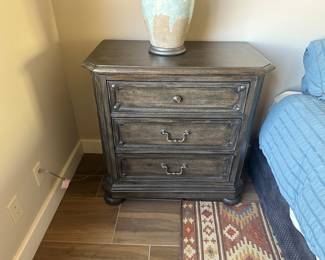 Hooker Furniture Vintage West Three-Drawer Nightstands pair