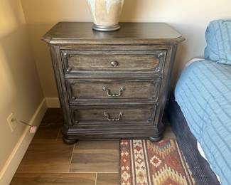 Hooker Furniture Vintage West Three-Drawer Nightstands pair