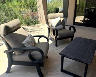 Mallin Stationary Chairs and coffee table 