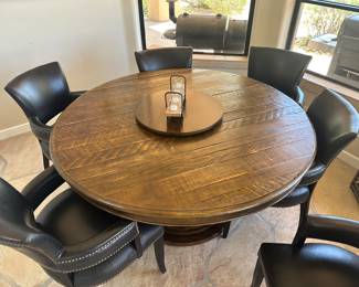 60" Round Pedestal Dining Table & Chairs