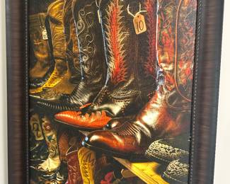 Cowboy Boots Wall Art 50 by 40