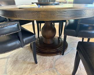 60" Round Pedestal Dining Table & Chairs