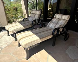 Mallin Outdoor Chaises on wheels 