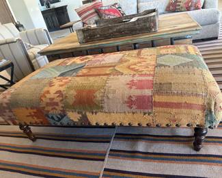 Huntington House patchwork ottoman