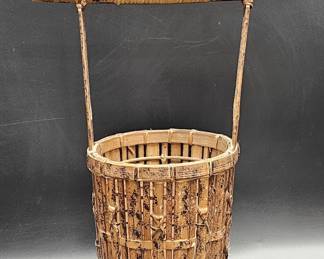 Vintage Asian Rice / Harvest Bucket