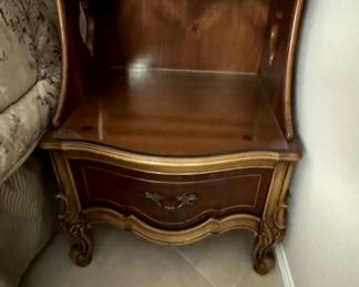 1920's French Karges Bedroom Set Tall Dresser, Dresser with mirror & 2 nightstands & Queen Bed
