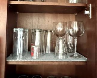 Champagne flutes and barware