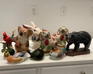 Decorative Porcelein and Composite Animal Sculpture Collection