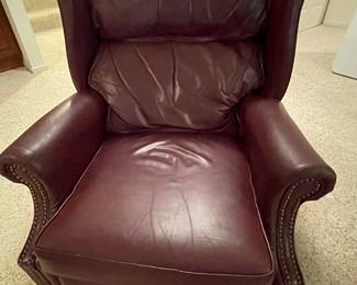 Leather accent chair