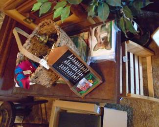 Another angle of the coffee table. It is just as cute from underneath as it is on top. Definitely unique.