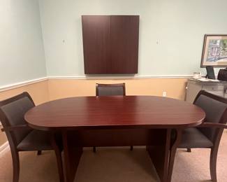 5'9" Oval Conference Table -$100, 3 chairs $25 each  - Appointment required to preview the items. Please call or text 386-290-1463 to schedule a time during the hours posted. Thank you.