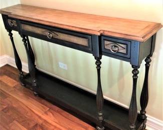 Rustic  Ebonized  Console Table   60W/36H/12D