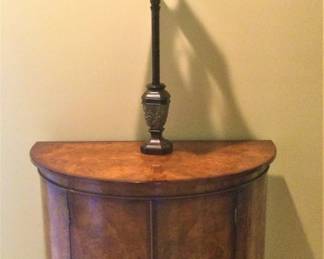 Burled Demilund 2 Door Cabonet