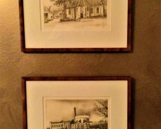 Pair of Signed and Numbered Etching