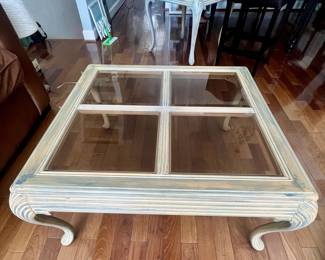 Shabby Chic Glass coffee Table 