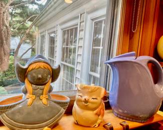 CUTE!! Vintage Dutch Girl Double Planter