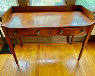 Vintage Sheraton Revival Inlaid Mahogany, Desk, Entry Way. Whatever you Want it to Be!