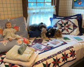 Vintage Quilts, Vintage Baby Composition Doll
