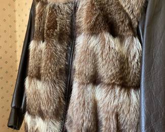 Vintage Fox/Leather Jacket