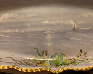 Hand Painted, Gold Gilt Trim