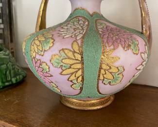 Antique Nippon Coralene Vase