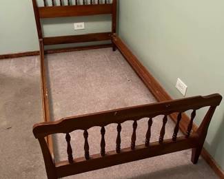 Small Vintage Single / Twin Bed.  Classic vintage design and very solid and ready for another home and several more years of use.