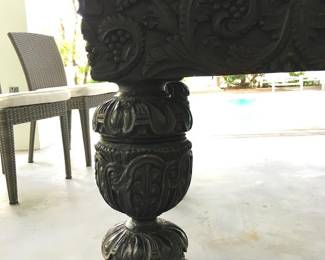 This antique table is at a warehouse location., please contact me via email, should you want to see it. 