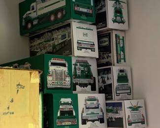 Hess truck collection in boxes