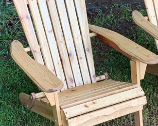 Wooden adirondack chairs