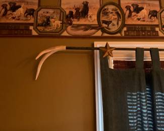 Curtain rods; deer antlers