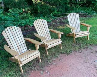 Wooden adirondack chairs