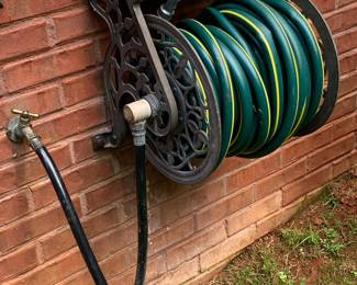 Hose; hose reel with shelf