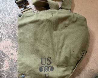 Vintage US Army Service Gas Mask Bag
