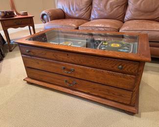 Bob Timberlake for Lexington Furniture 3 Drawer Display Case Coffee Table (44"W x 24"D x 18"H)
