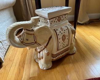Ceramic Elephant Garden Stool 