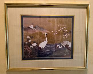 Framed Woodblock Tempura Print