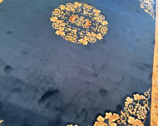 Royal Rug Co. Blue Wool Oriental Rug (145"L x 108"W)