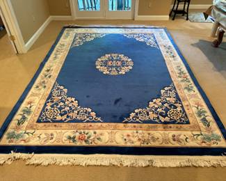 Royal Rug Co. Blue Wool Oriental Rug (145"L x 108"W)