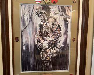 Framed Bayonet Combat Support Brigade Service Art by Paul R Jones