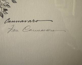 Framed "Vietnam Veterans Memorial" Print Signed Lou Cannavaro