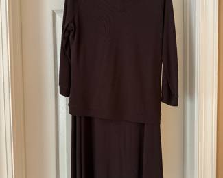 Women's Jones New York Black Blouse Size M & Skirt Size S