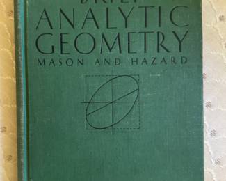 Book - Brief Analytic Geometry by Thomas E. And Clifton T. Hazard Mason