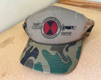 7th Infantry Division Association Bayonet Chapter Camo Brim Snapback Dad Hat