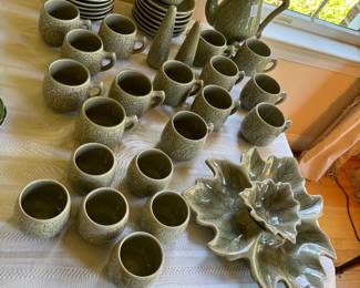 Thai Celadon Ceramic China (39pc)