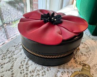 Kate Spade Oh La La Poppy Red Flower Coin Bag (New)