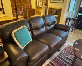 Lazy Boy 3 Cushion Leather Sofa - EXCELLENT Condition