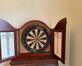 Wooden Dart Board Cabinet