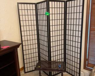 Antique Butlers Table and  Room Screen  Divider